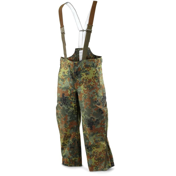 Pantaloni originali dell'esercito tedesco GoreTex Bib n Brace Pantaloni Flecktarn tuta antipioggia - GoMilitar