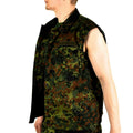 Match dell'esercito tedesco originale zippato flecktarn camo combattimento tattico bw esercito problema