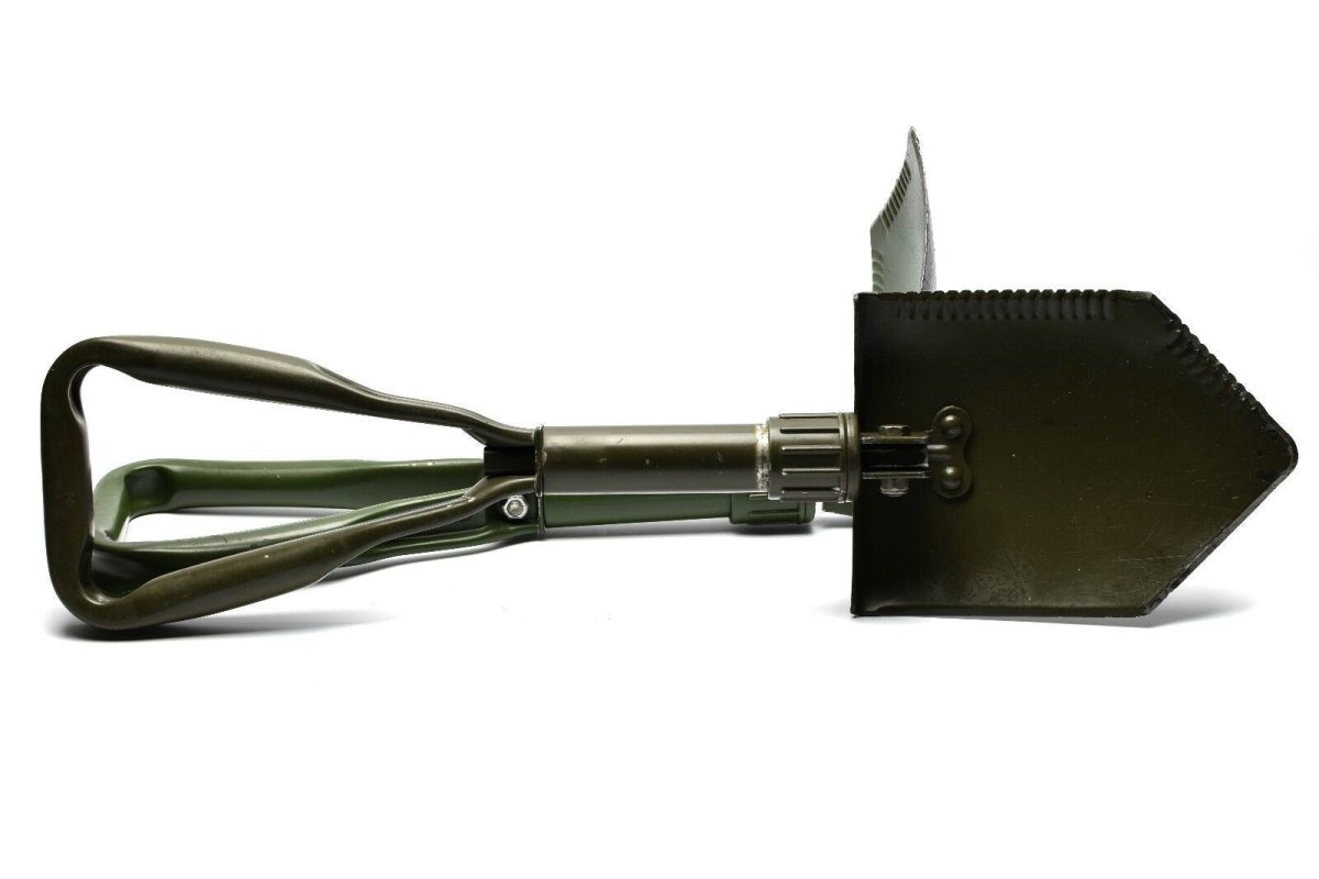 Pala piegata dell'esercito BW tedesco originale. Sopravvivenza Green Spade Outdoor