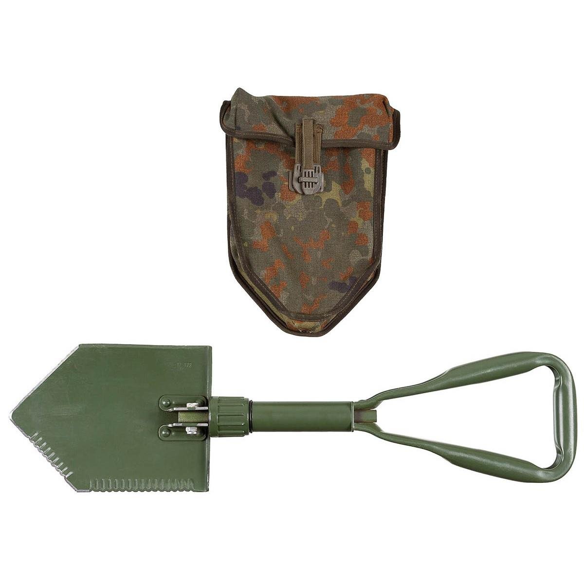 Pala piegata dell'esercito BW tedesco originale. Sopravvivenza Green Spade Outdoor