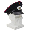 Berretto con visiera originale dei vigili del fuoco tedeschi, coccarda, distintivo BGS, blu