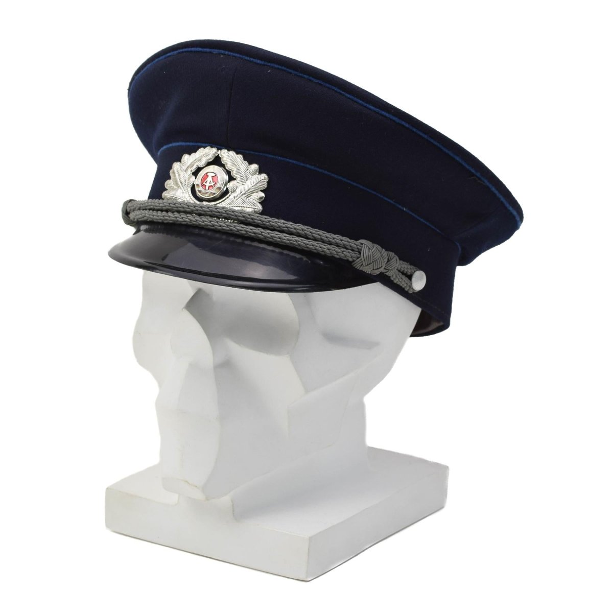 Cordoncino per berretto con visiera Mdl originale del servizio giudiziario tedesco NVA Soldat Badge blu