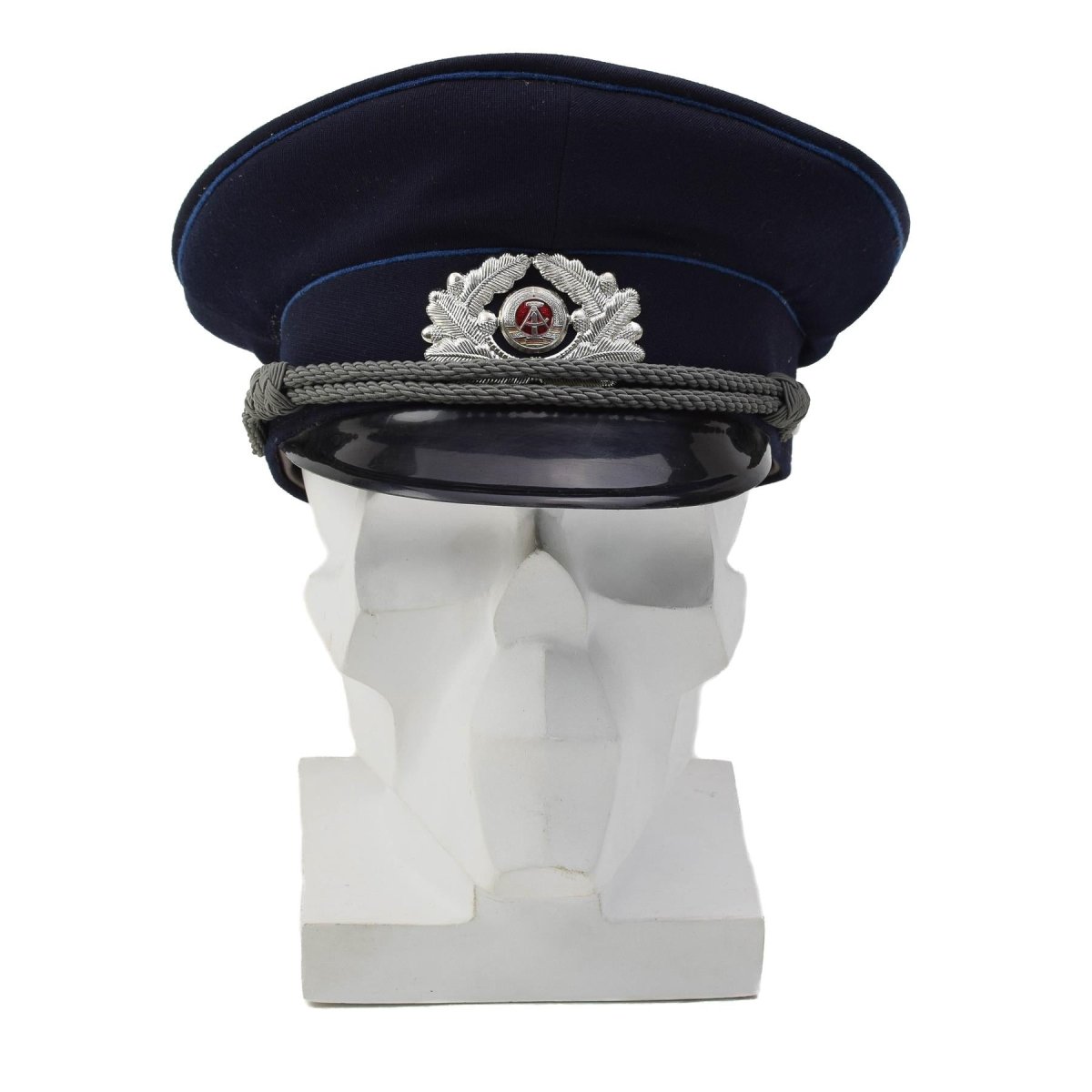 Cordoncino per berretto con visiera Mdl originale del servizio giudiziario tedesco NVA Soldat Badge blu