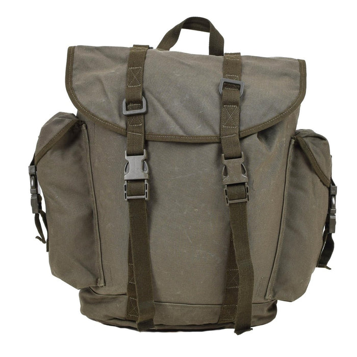Zaino da montagna originale militare tedesco da 35 litri, resistente, con tasche multiple, oliva - GoMilitar
