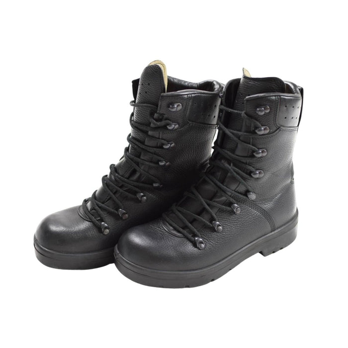 Scarpe da combattimento originali militari tedesche in pelle antistatica resistenti all'acqua nere - GoMilitar