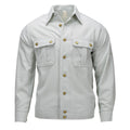 Camicia elegante militare tedesca originale a maniche lunghe in misto cotone verde chiaro