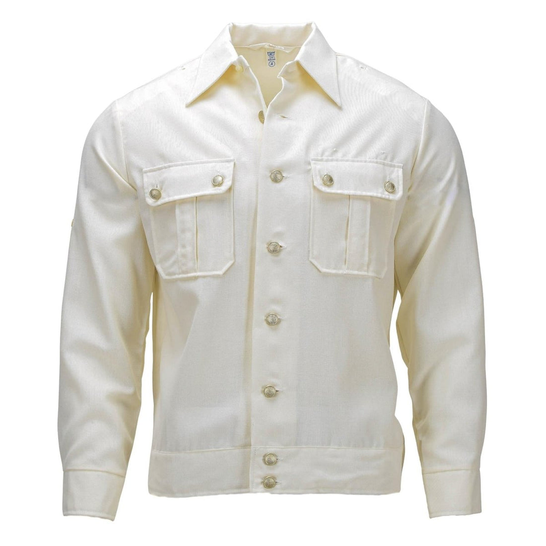 Camicia formale militare tedesca originale a maniche lunghe in misto cotone prodotta dall'esercito
