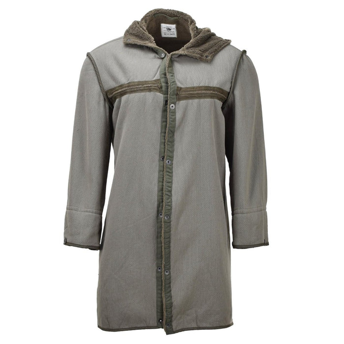 Parka lungo militare tedesco originale con fodera in pelliccia sintetica con cappuccio termico oliva militare - GoMilitar