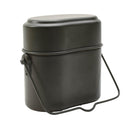 Kit da pasticcio originale militare tedesco in alluminio, contenitore con coperchio in 3 parti, oliva