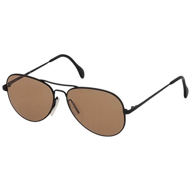 Occhiali da sole da pilota militare tedesco originali Zeiss stile aviatore marrone nichelato