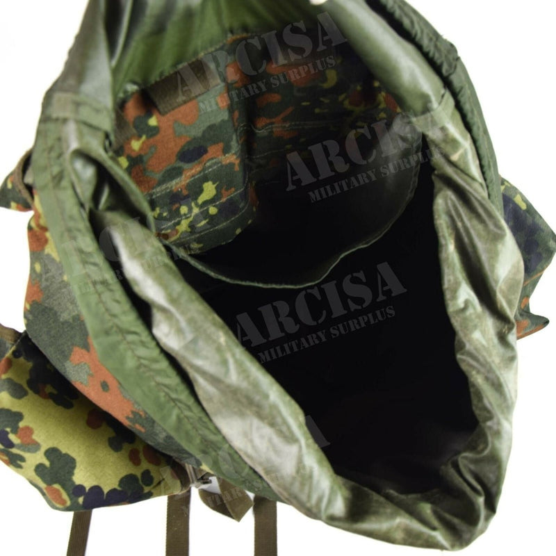 Zaino tattico militare tedesco originale 65L di zaino da combattimento Flecktarn camo