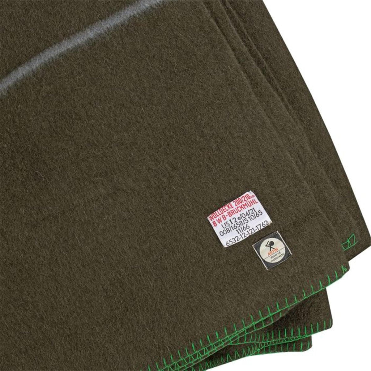 Coperta in lana originale militare tedesca 210x200 cm stile Bundeswehr Marrone