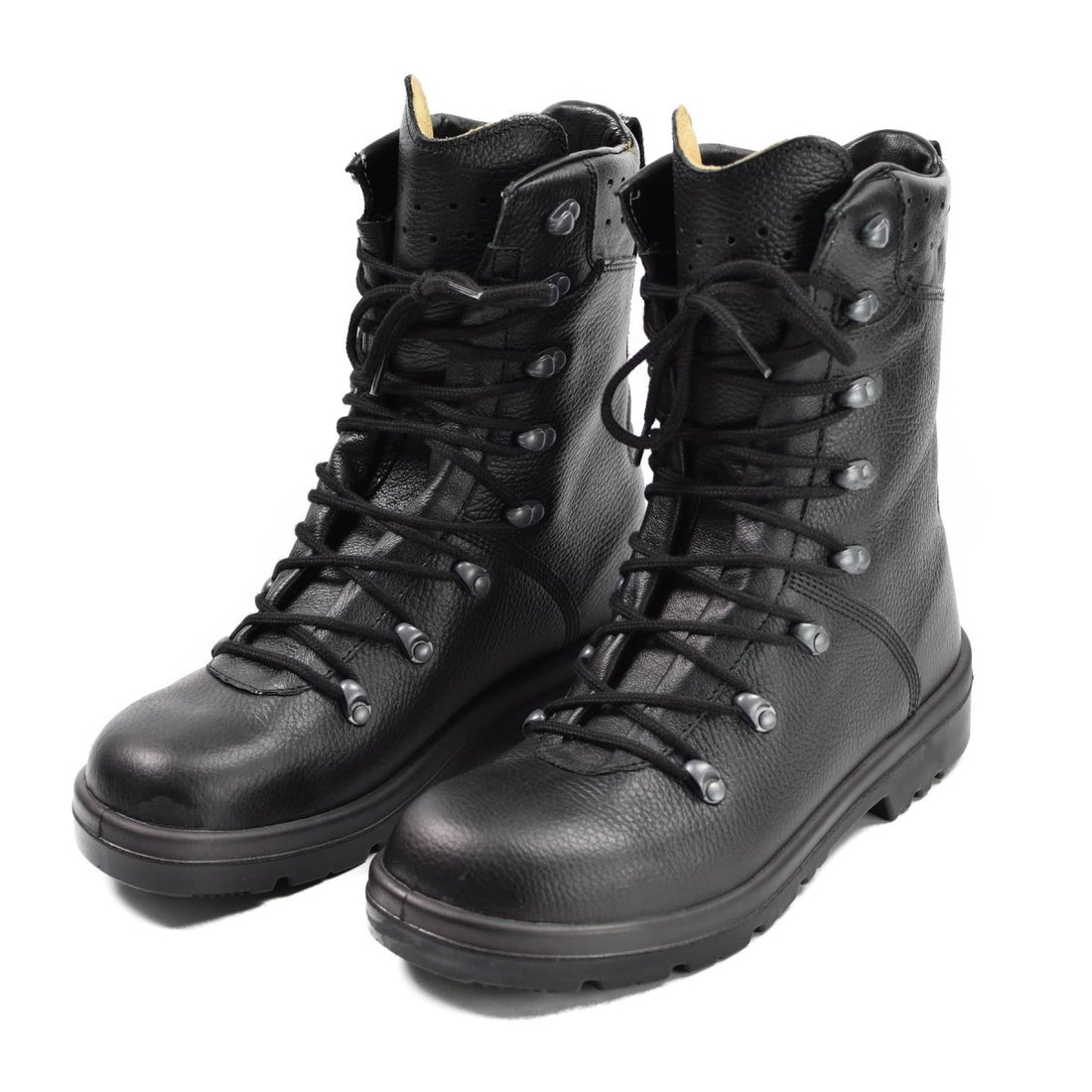 Stivali originali dell'esercito tedesco Black Leather Field BDU Combat BW IMBIETTO MILITARE NUOVO