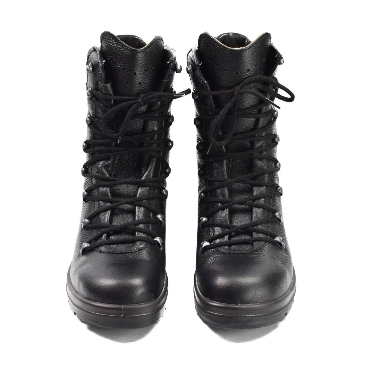 Stivali originali dell'esercito tedesco Black Leather Field BDU Combat BW IMBIETTO MILITARE NUOVO