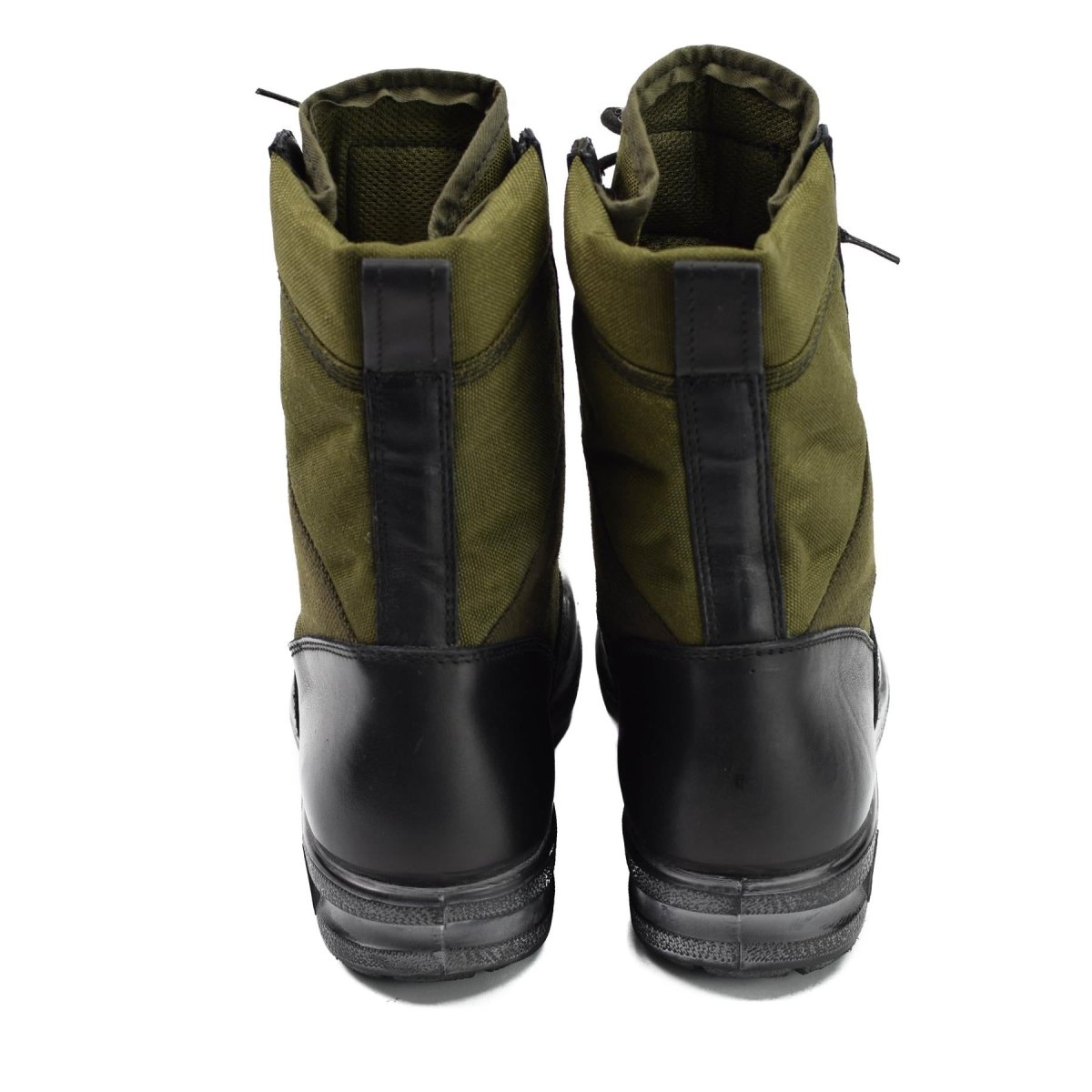Stivali tropicali dell'esercito tedesco originale Baltes Black/OD Green militare surplus nuovo