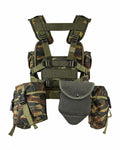 Gilet tattico portante originale dell'esercito greco, 8 pezzi, mimetico lucertola