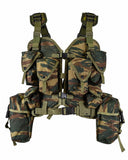 Gilet tattico portante originale dell'esercito greco, 8 pezzi, mimetico lucertola