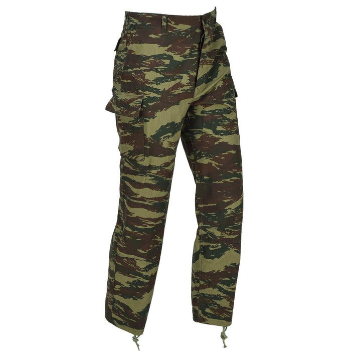 Pantaloni da campo BDU militari greci originali con tasche cargo mimetiche lucertola - GoMilitar