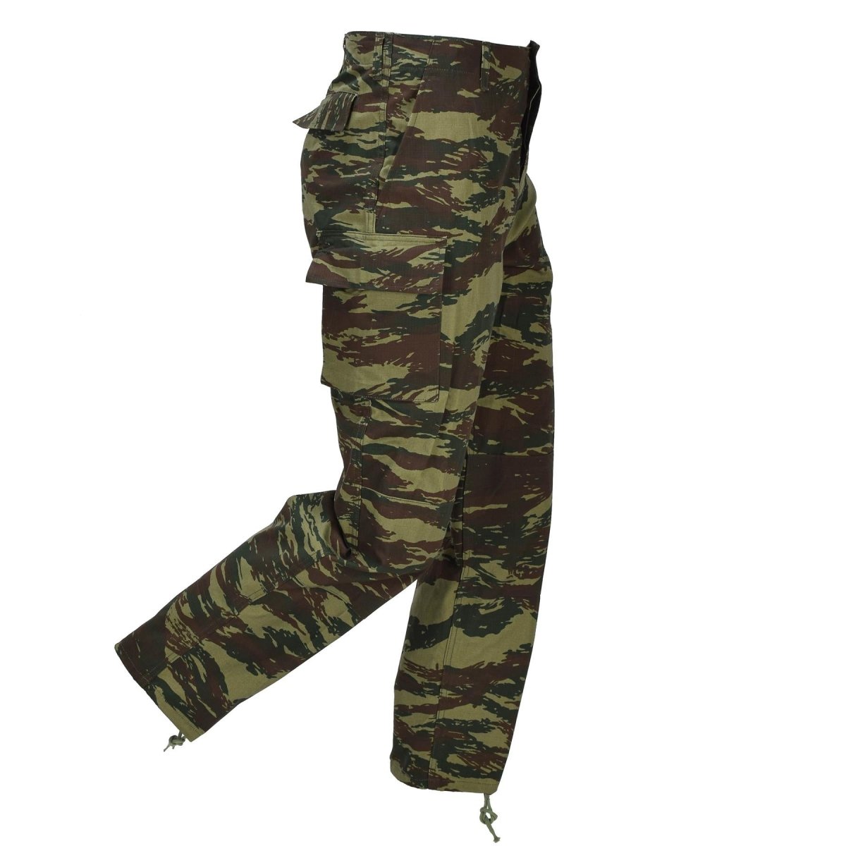 Pantaloni da campo BDU militari greci originali con tasche cargo mimetiche lucertola