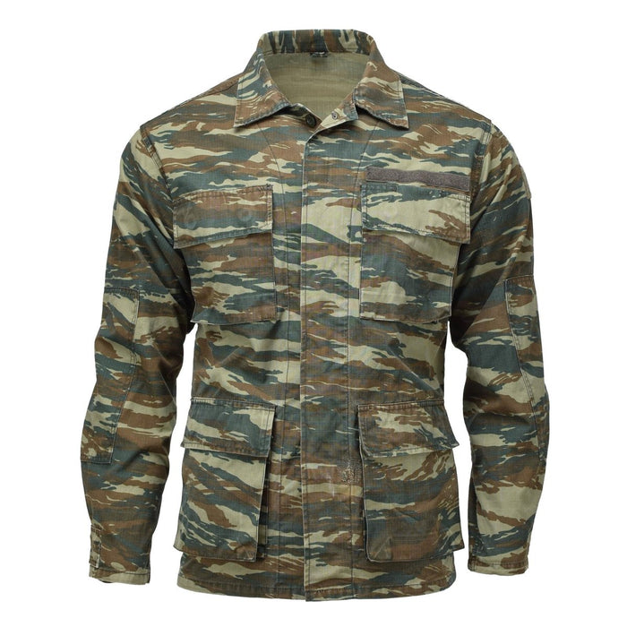 Giacca BDU da campo militare greca originale lucertola mimetica Camicie dell'esercito greco - GoMilitar