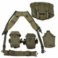 Kit di cinghie portanti da 7 pezzi stile militare greco originale M56 verde oliva