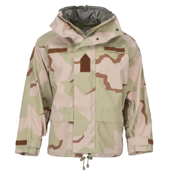 Giacca antipioggia originale dell'esercito ungherese da combattimento mimetico desertico impermeabile con cappuccio - GoMilitar