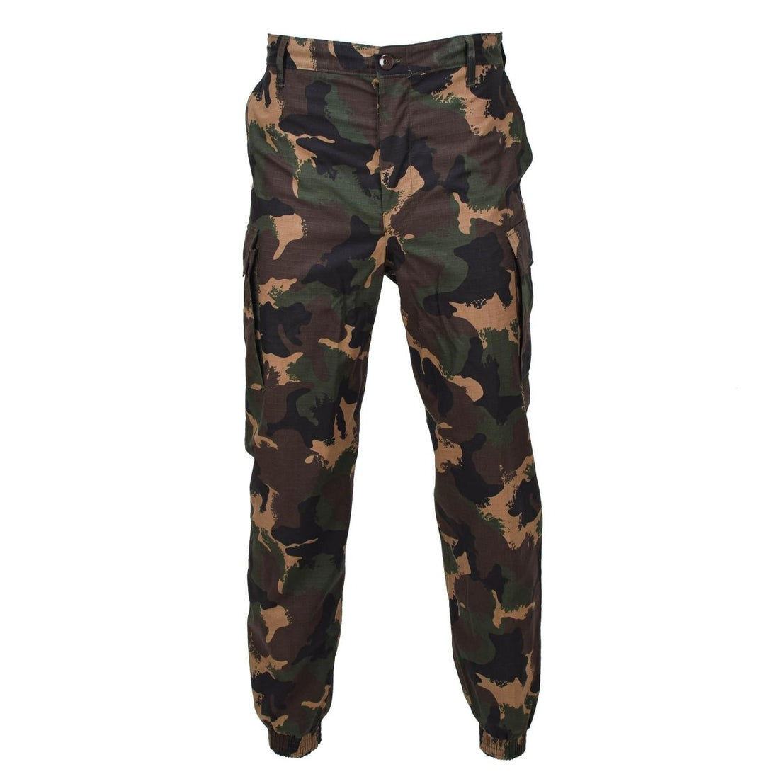 Pants di campo estivo militare ungherese originale M1990 WOODLAND CAMO RIPSTOP NUOVO