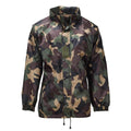 Giacca impermeabile militare originale ungherese con cappuccio arrotolabile e patta con bottoni M93 Camo