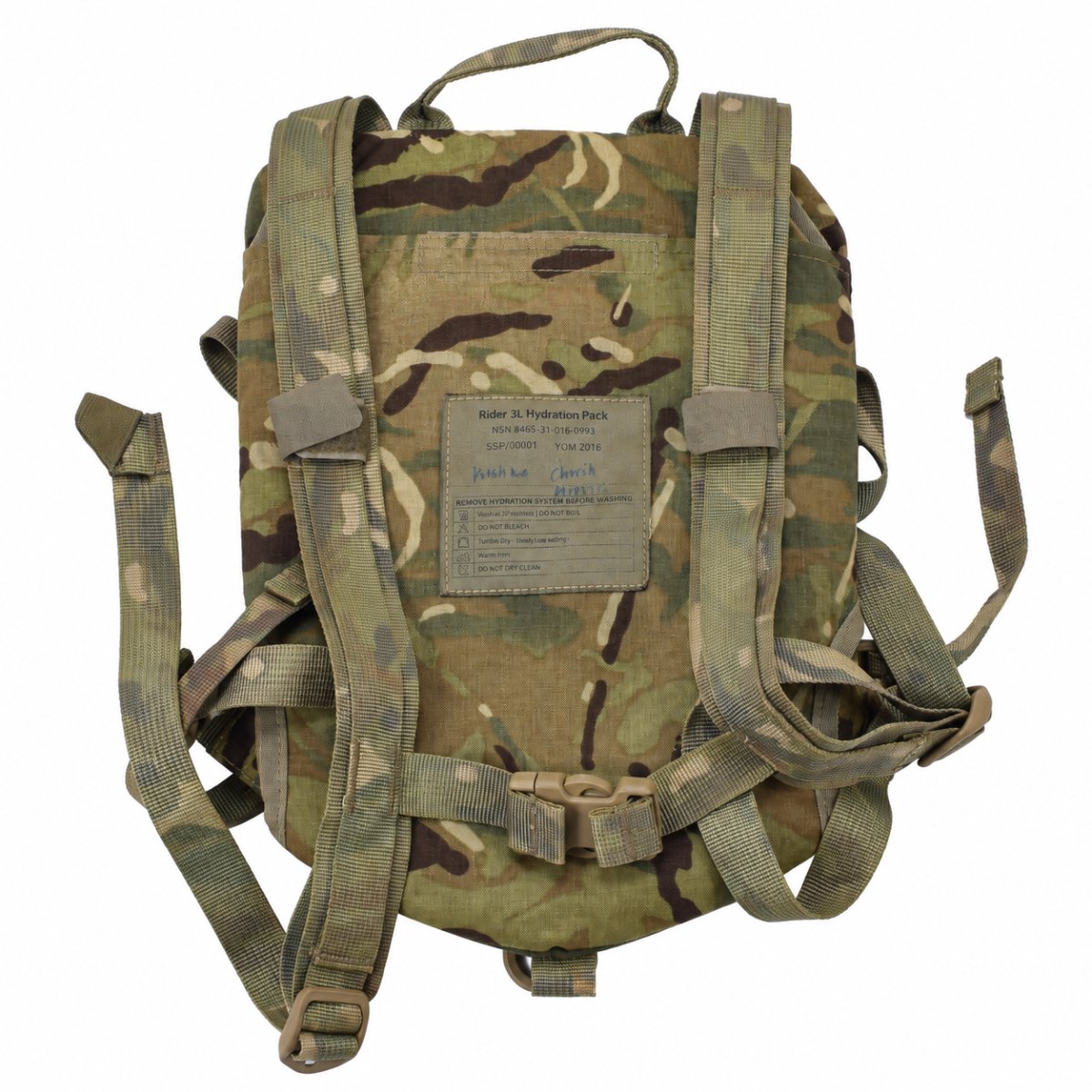 Zaino idrico originale militare israeliano da 3 litri, vescica in TPU, mimetica MTP