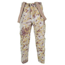 Original Italian Air Forces bib rain pants in Vegetata Desert Camo with suspenders for durable outdoor protection