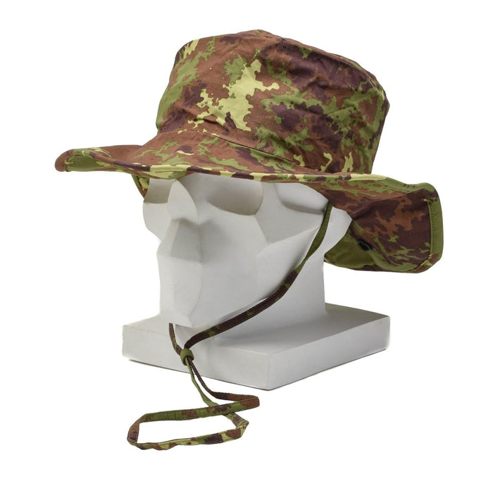 Cappello originale stile Boonie dell'Esercito Italiano Sottogola con motivo mimetico Vegetato - GoMilitar