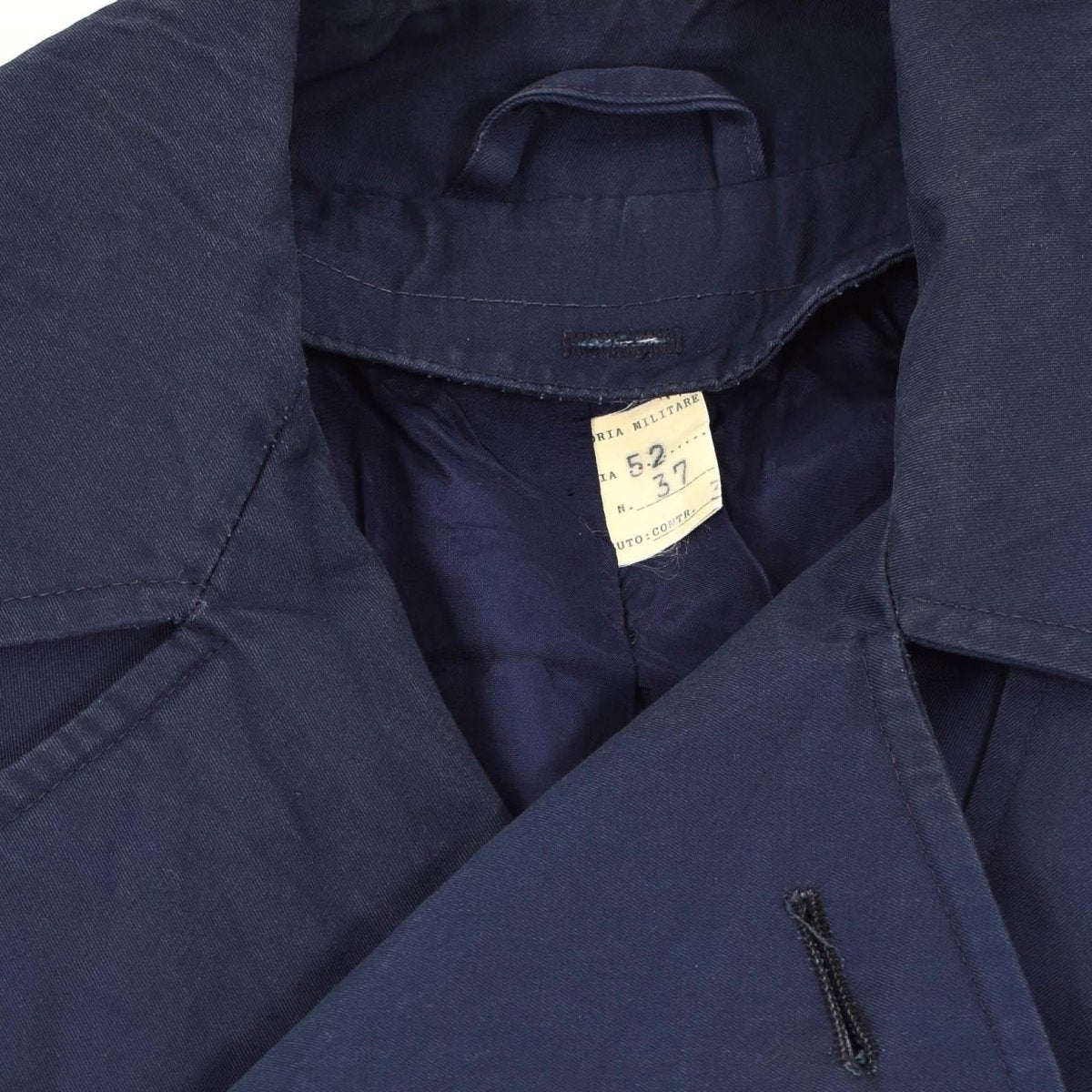 Trenchcoat dell'esercito italiano originale Khaki Blu colore semplice Emissione militare