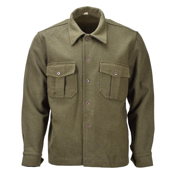Giacca formale originale italiana in lana oliva uniforme vintage polsini regolabili - GoMilitar