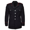 Giacca formale formale di lana nera militare italiana originale Stripe rosse Nuovi