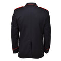 Giacca formale formale di lana nera militare italiana originale Stripe rosse Nuovi