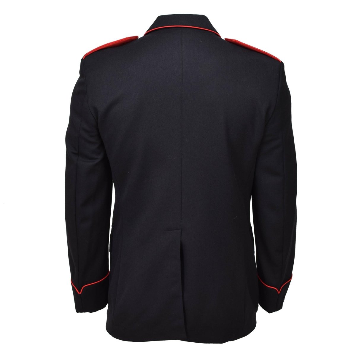 Giacca formale formale di lana nera militare italiana originale Stripe rosse Nuovi