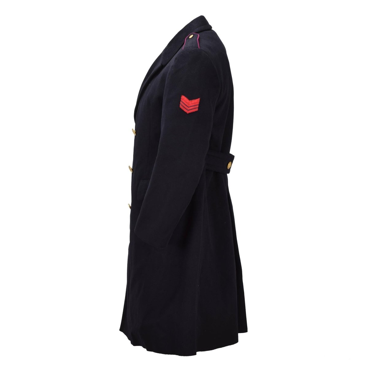 Cappotto Abito Originale Militare Carabinieri Italiano Lana Doppio Petto Nero