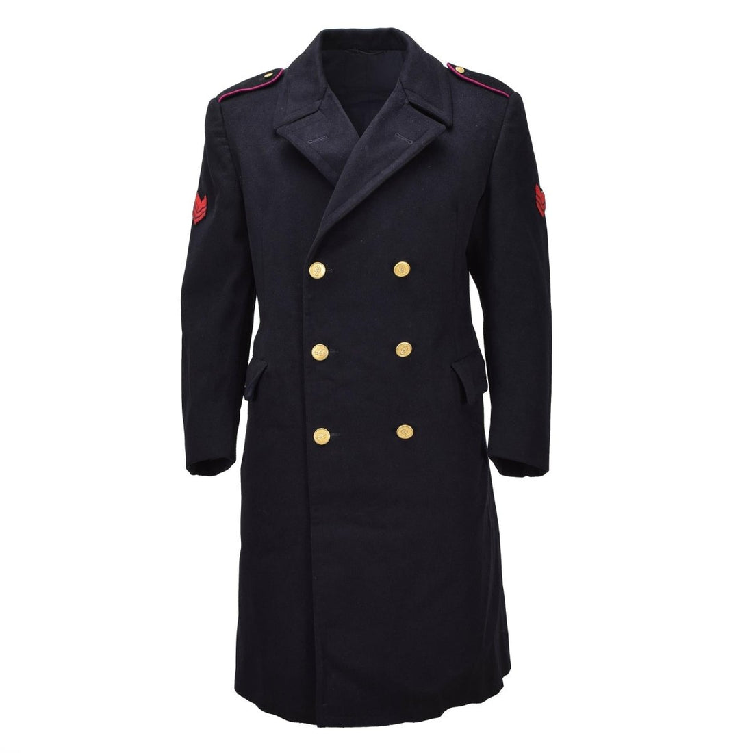 Cappotto Abito Originale Militare Carabinieri Italiano Lana Doppio Petto Nero