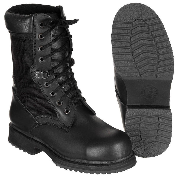 Scarpe da Combattimento Militari Italiane Originali in Pelle Leggera Invernali Nere - GoMilitar