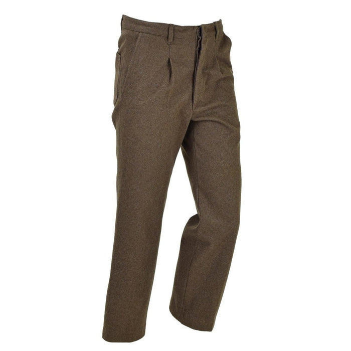 Pantaloni uniformi originali militari italiani pantaloni vintage in lana marrone esercito - GoMilitar