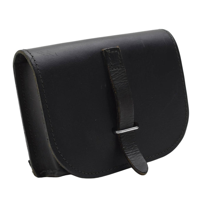 Portacaricatore Militare Italiano Originale piccolo in Pelle Fibbie in Metallo Nero - GoMilitar