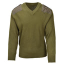 Original Italian military olive wool pullover bodywarmer sweater V-neck jumper - GoMilitar