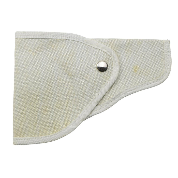 Fondina per pistola destra originale militare italiana realizzata in resistente tela bianca con chiusura con bottone a pressione.