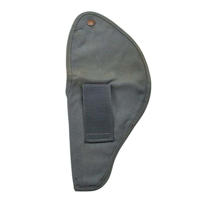 Original Italian Military Pistol Holster Snap Button Durable Canvas Gray - GoMilitar