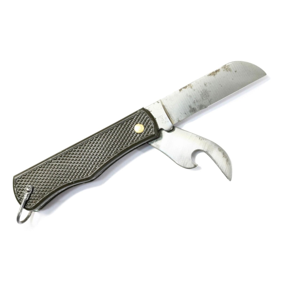 Coltello tascabile militare italiano originale Piegare la maniglia di plastica in plastica