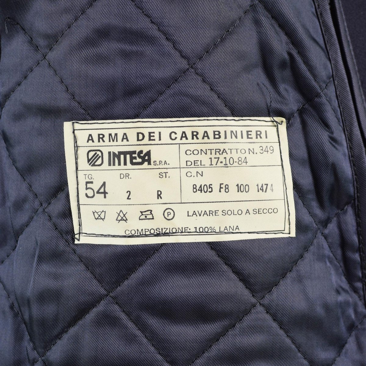 Capola di polizia militare italiana originale Long Carabinieri Italia Trench Winer Winer