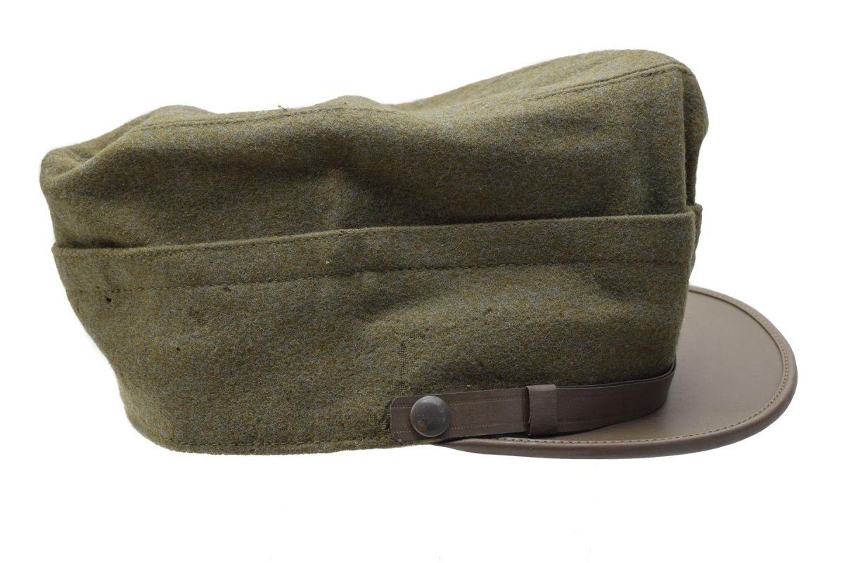 Cappuccio di field snapback militare italiano originale oliva vintage leggero