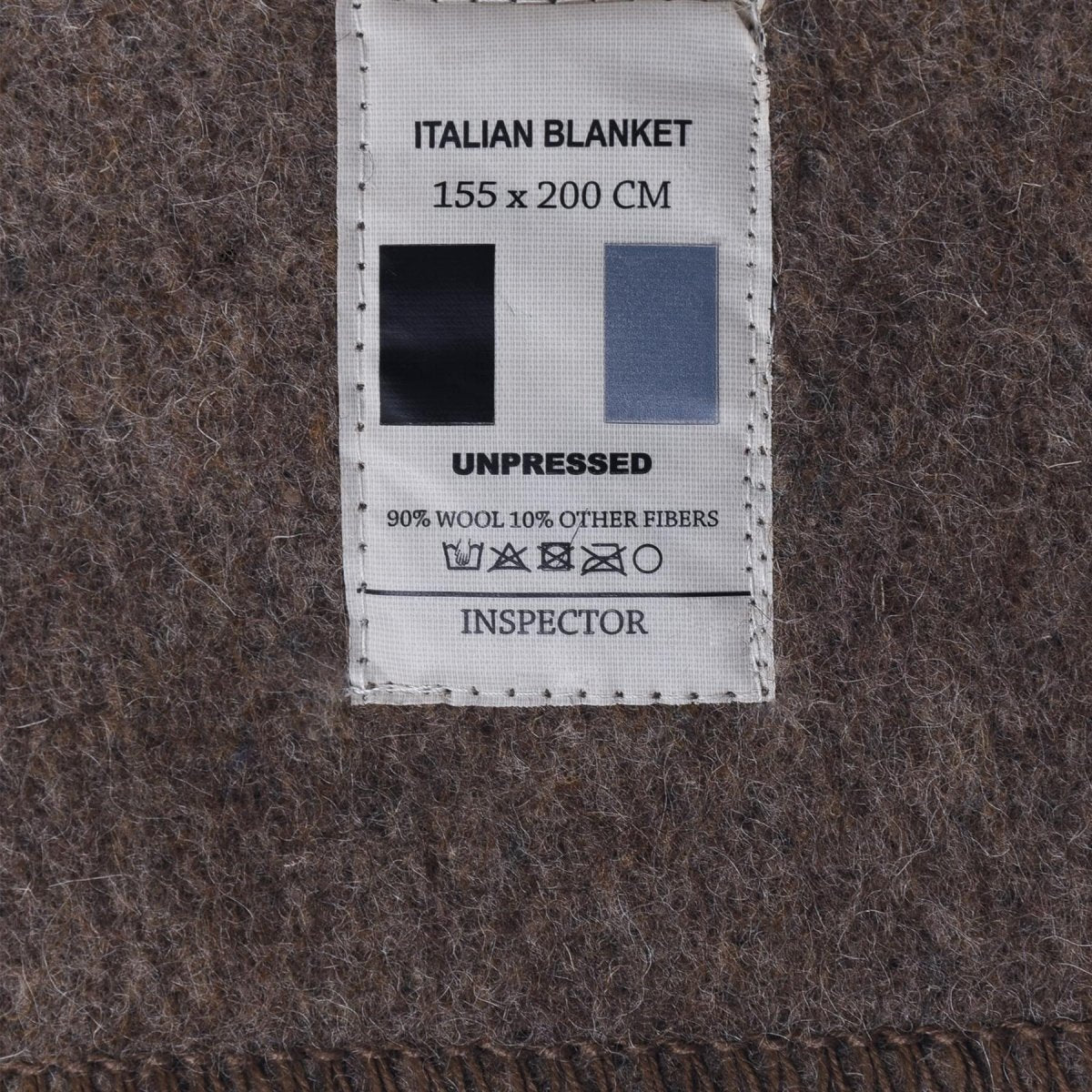 Coperta in Lana Militare Italiana Originale 200x155cm da Campeggio Esterno Marrone