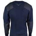 Originale Pullover Italiano Pullover V-Neck Commando Jumper Dark Blue Sighion Wool
