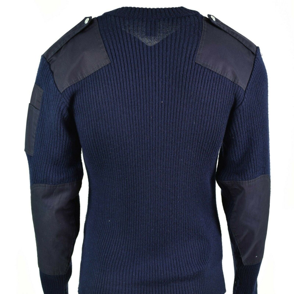 Originale Pullover Italiano Pullover V-Neck Commando Jumper Dark Blue Sighion Wool